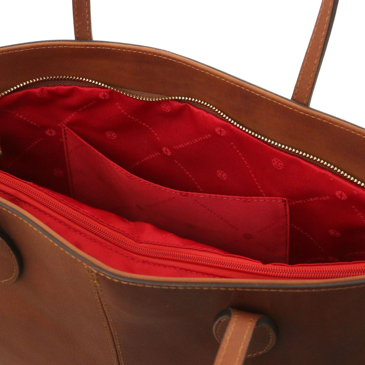 Essenza - Long handle leather tote bag | TL142612