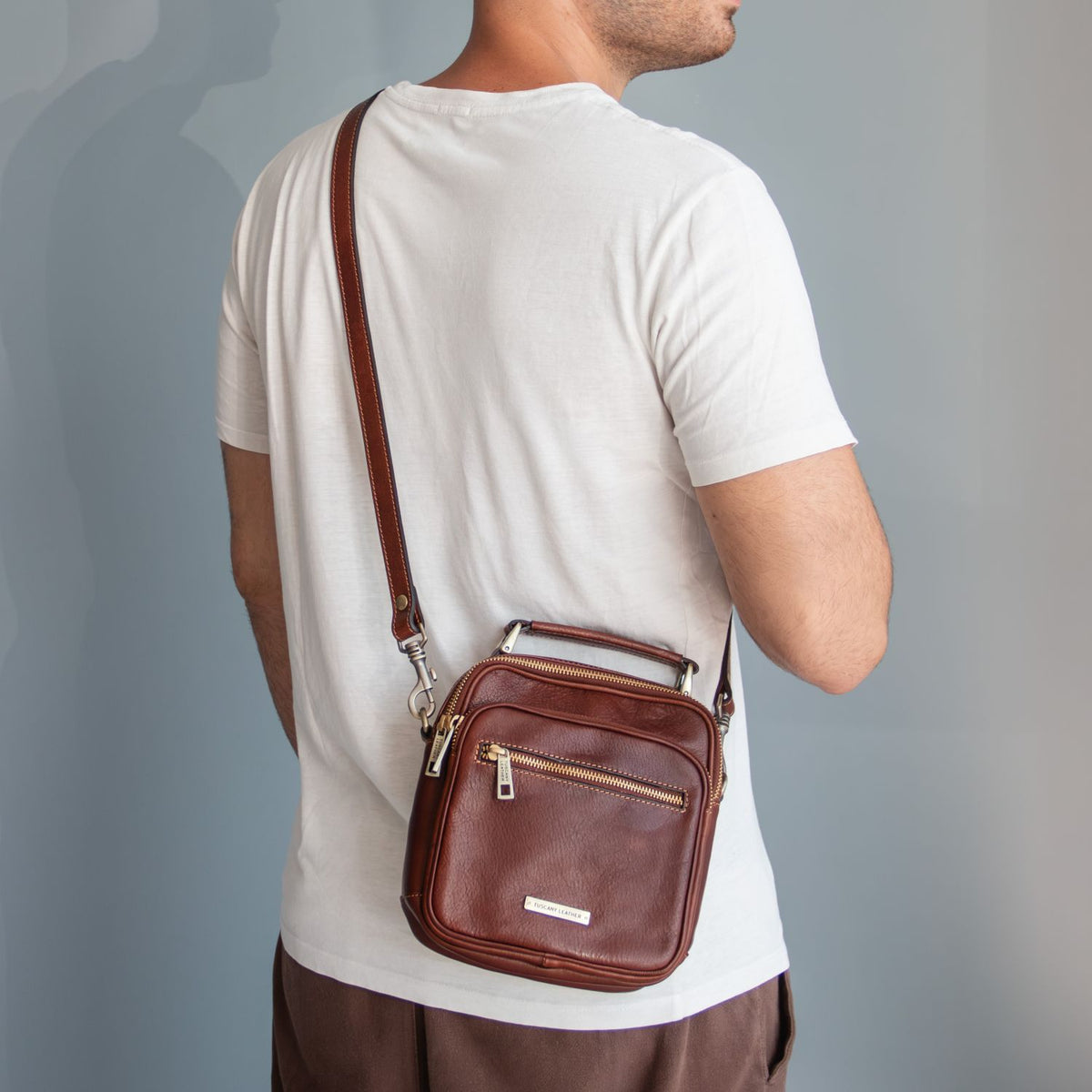 Paul - Leather Crossbody Bag in Matte Leather | TL142457