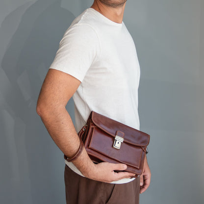 Max - Sacoche de poignet pratique en cuir pour homme | TL8075