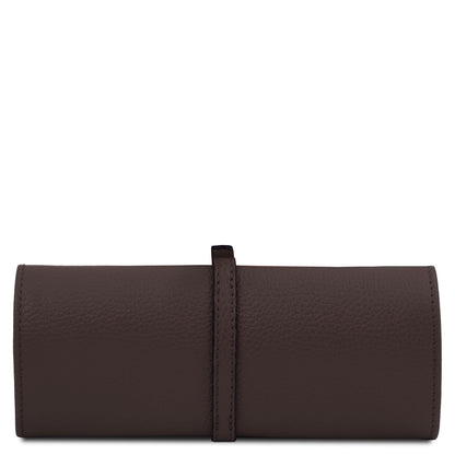 Soft leather jewellery case