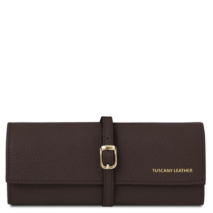 Soft leather jewellery case