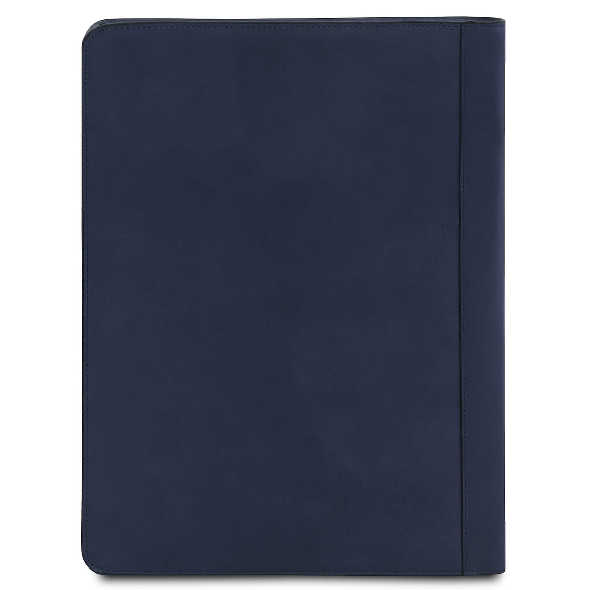 Azul marino blue Tiberio leather document case with clean stitching and rounded corners