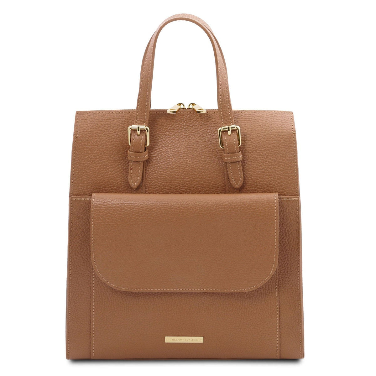 Mochilas de piel para mujer Caramel TL Bag - Italian Leather Convertible Backpack | TL142211 San Rocco Italia