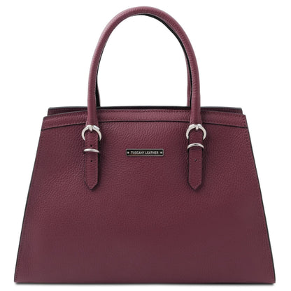 Leren handtassen Bordeaux TL Bag - Handtas van Italiaans leer | TL142147 San Rocco Italia