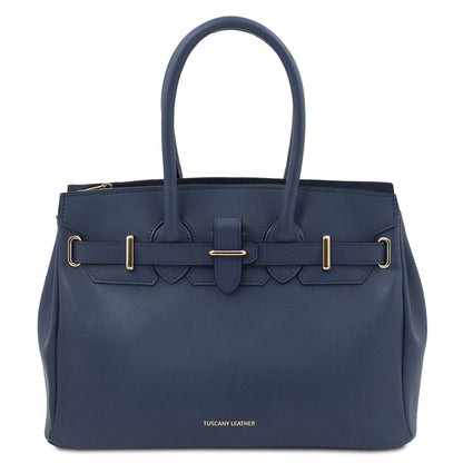 Bolsos de piel Azul oscuro TL Bag - Leather handbag | TL142174 San Rocco Italia