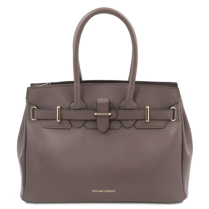 Bolsos de piel Topo oscuro TL Bag - Leather handbag | TL142174 San Rocco Italia