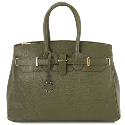 TL Bag - Leather handbag with golden hardware | TL141529 - Premium Leather handbags - Shop now at San Rocco Italia