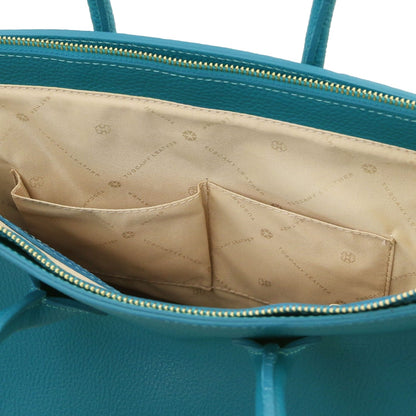 TL Bag - Leather handbag with golden hardware | TL141529