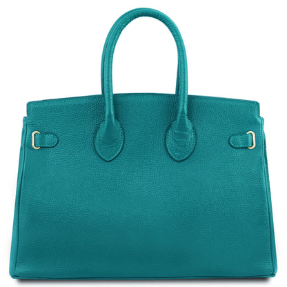 TL Bag - Leather handbag with golden hardware | TL141529