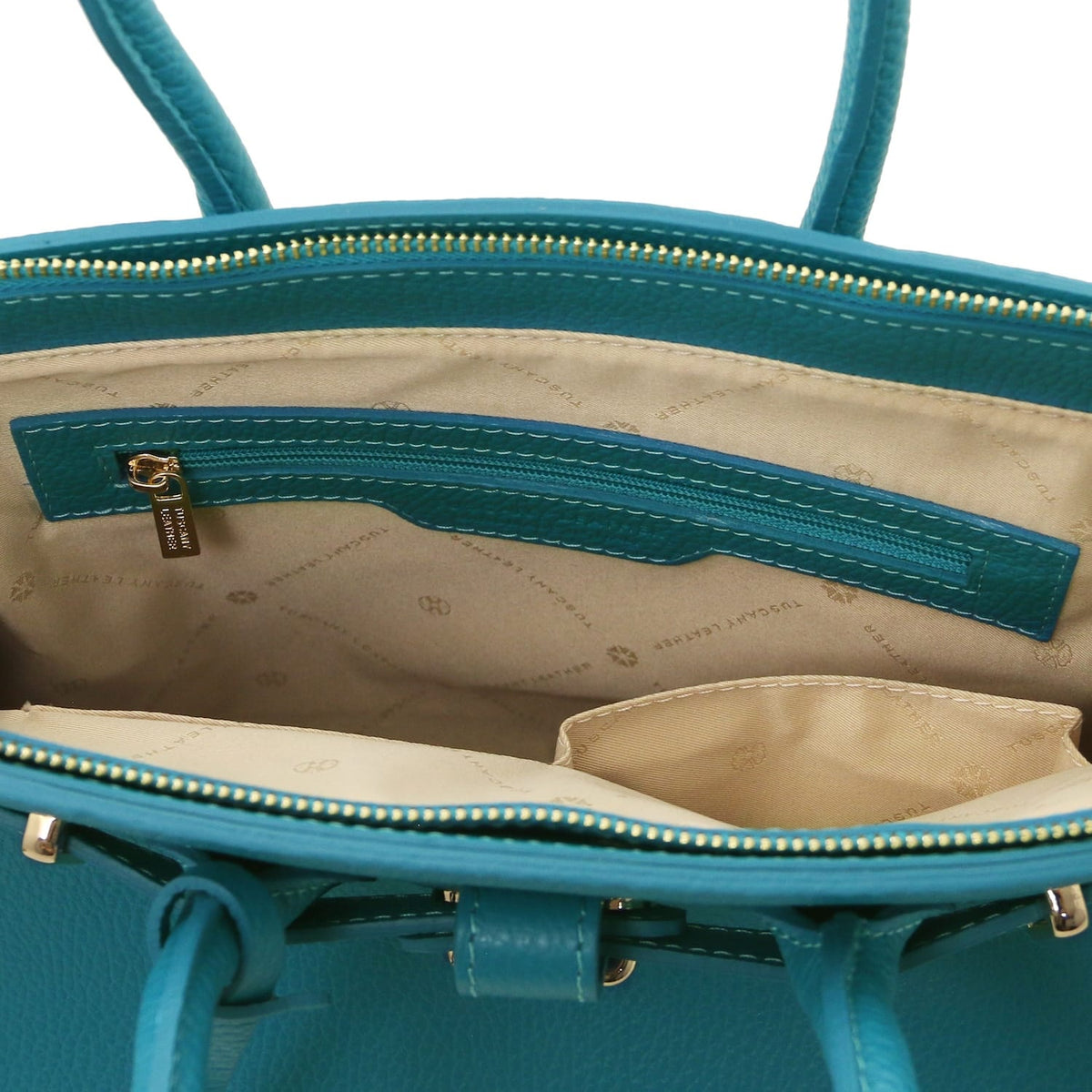 TL Bag - Leather handbag with golden hardware | TL141529