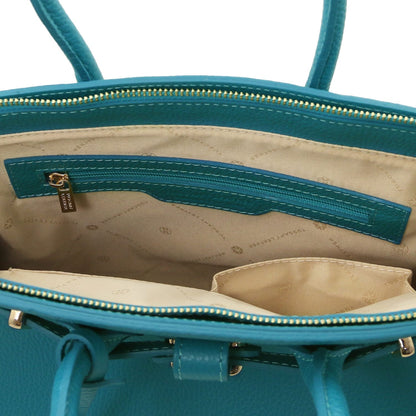 TL Bag - Leather handbag with golden hardware | TL141529