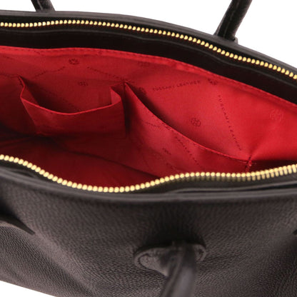 Leather handbags TL Bag - Leather handbag with golden hardware | TL141529 San Rocco Italia