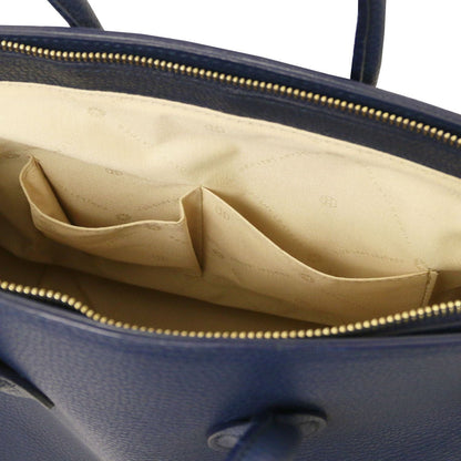Leather handbags TL Bag - Leather handbag with golden hardware | TL141529 San Rocco Italia
