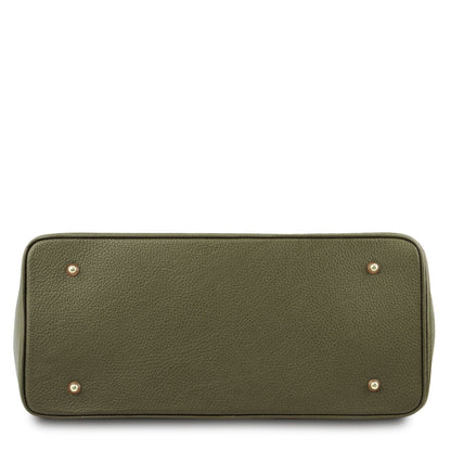 TL Bag - Leather handbag with golden hardware | TL141529 - Premium Leather handbags - Shop now at San Rocco Italia