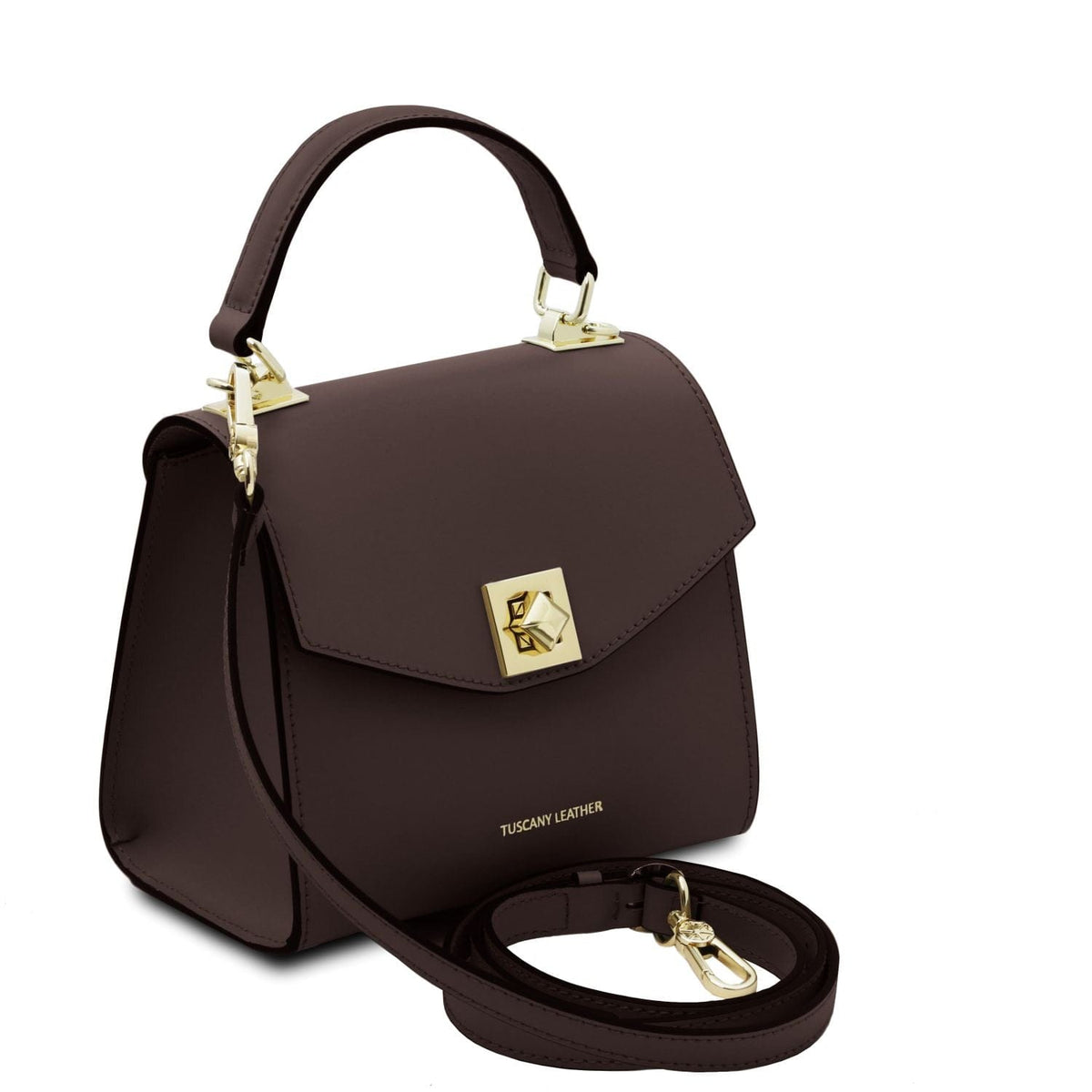 Leather handbags Coffee TL Bag - Leather mini bag | TL142203 San Rocco Italia