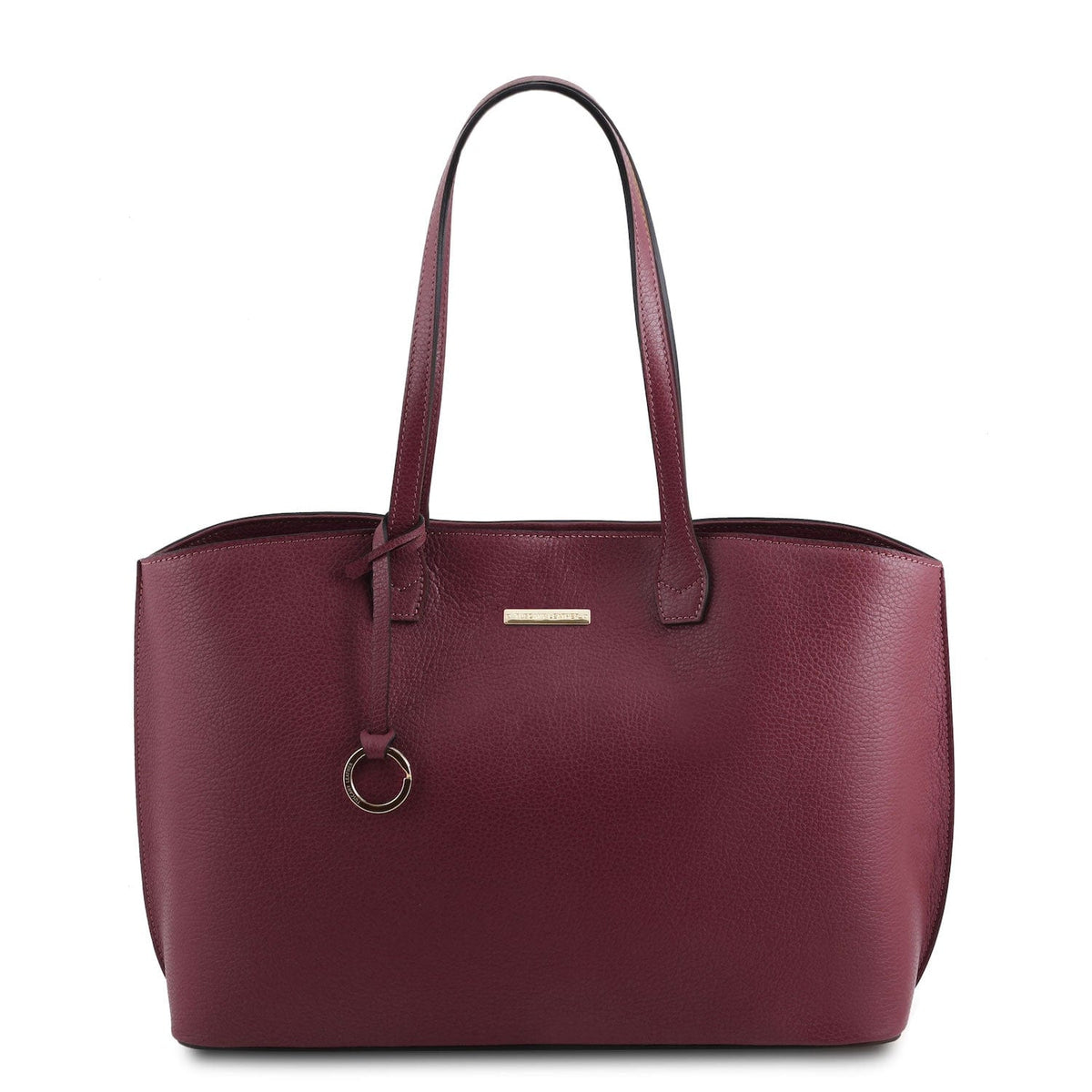 Sacs à l’épaule en cuir Bordeaux TL Bag - Leather shopping bag | TL141828 San Rocco Italia