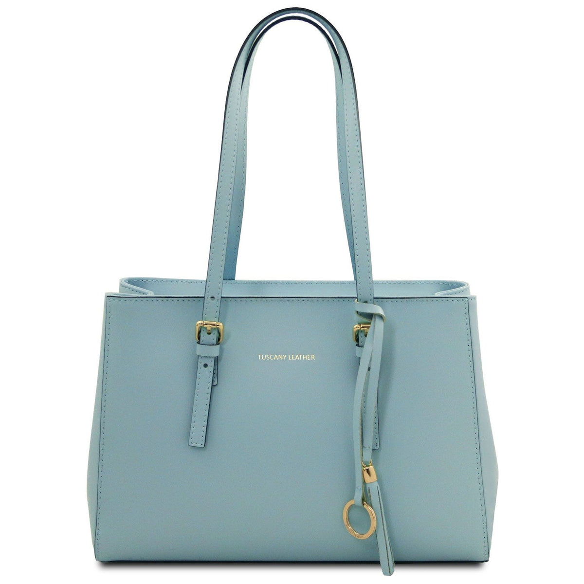 Leather handbags Light Blue TL Bag - Leather shoulder bag | TL142037 San Rocco Italia