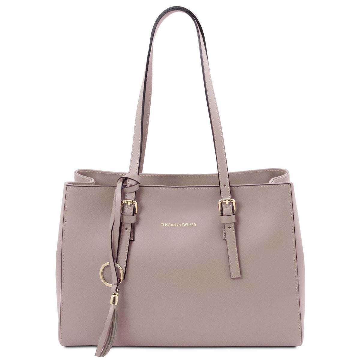 Leather handbags Light Taupe TL Bag - Leather shoulder bag | TL142037 San Rocco Italia