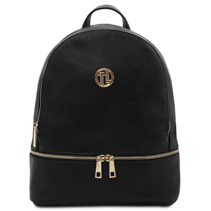 Sacs à dos femme en cuir Noir TL Bag - Sac à dos en cuir souple | TL142280 San Rocco Italia
