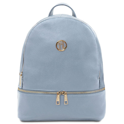 Sacs à dos femme en cuir Bleu clair TL Bag - Sac à dos en cuir souple | TL142280 San Rocco Italia