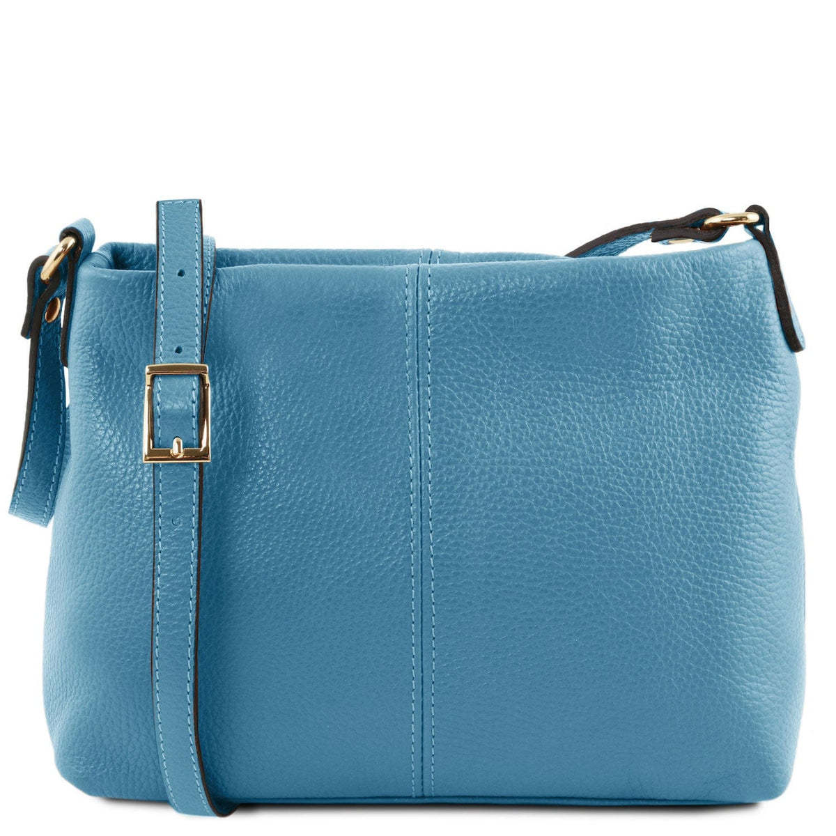 Leder-Schultertaschen Azurblau TL Bag - Schultertasche aus weichem Leder | TL141720 San Rocco Italia