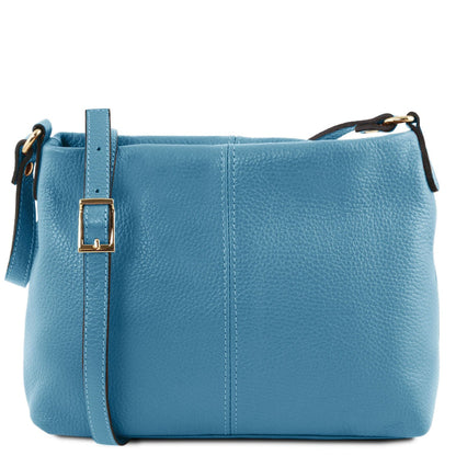 Leder-Schultertaschen Azurblau TL Bag - Schultertasche aus weichem Leder | TL141720 San Rocco Italia