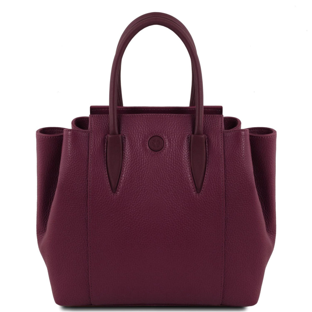 Leather handbags Bordeaux Tulipan - Italian leather handbag | TL141727 San Rocco Italia