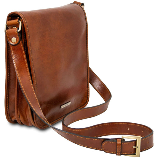 Leather bags for men TL Messenger - Two compartment leather shoulder bag | TL141255 San Rocco Italia