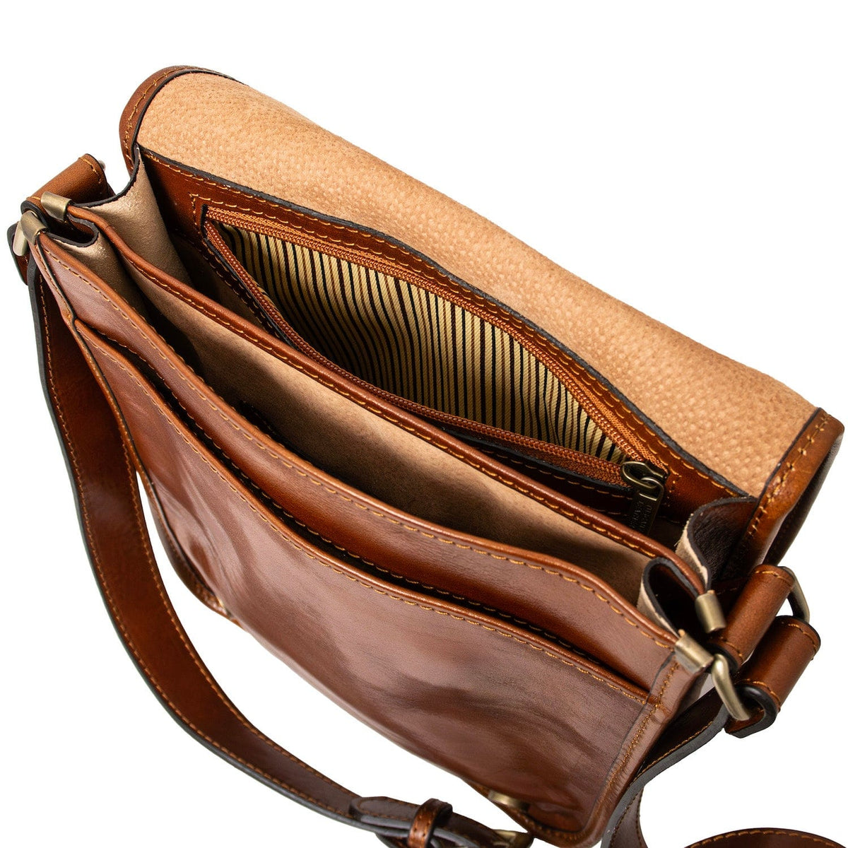Ledertaschen für Herren TL Messenger - Leder-Schultertasche mit zwei Fächern | TL141255 San Rocco Italia