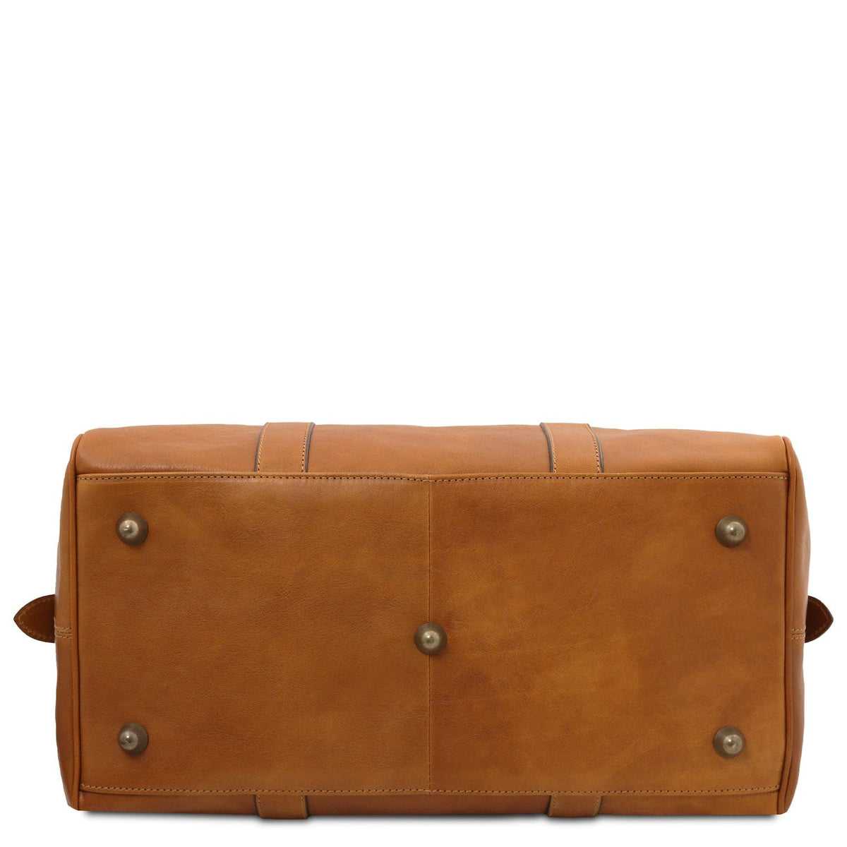 Leather Travel bags TL Voyager - Travel leather duffle bag with pocket on the back side in matte leather - Small size | TL141250 San Rocco Italia
