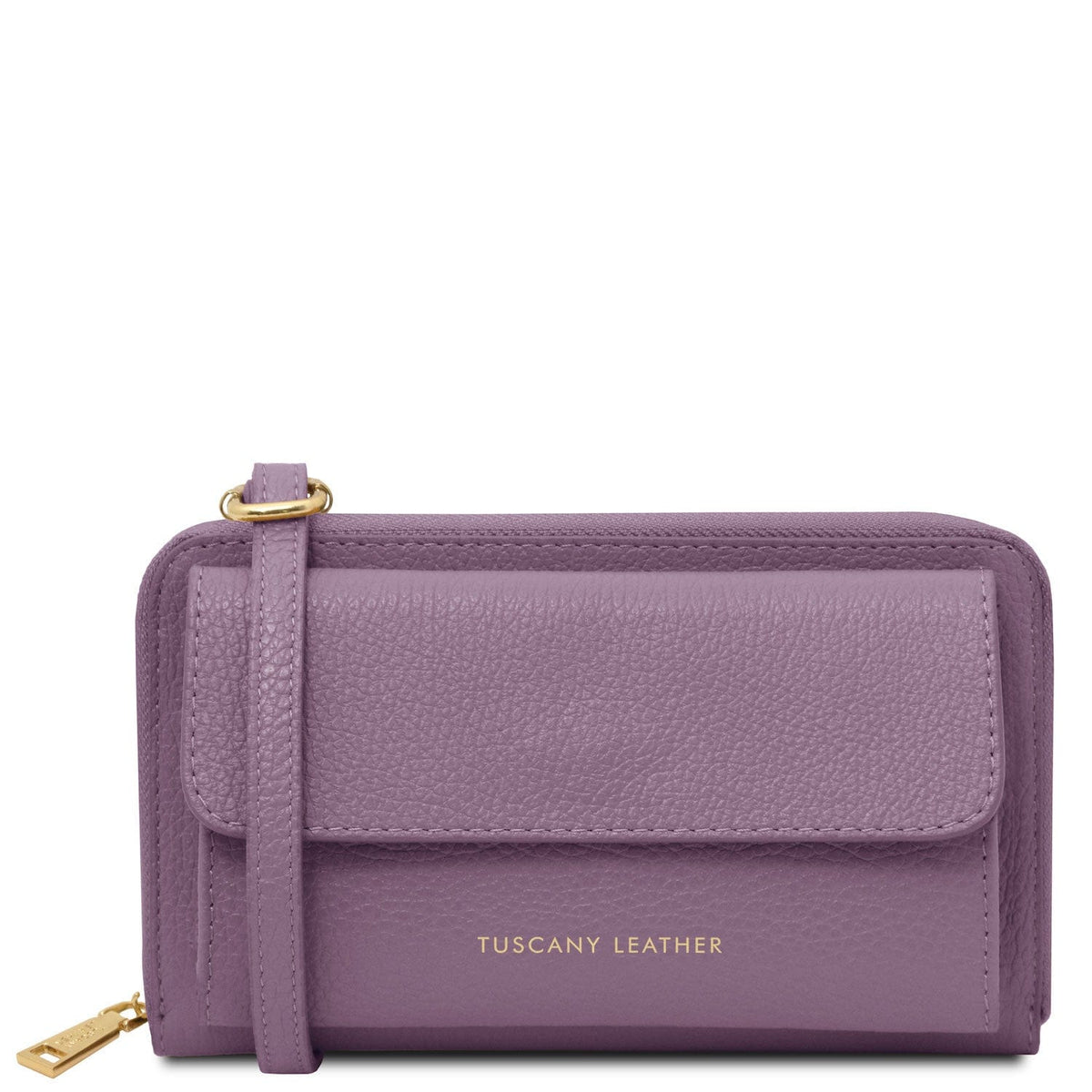 Bolsos de hombro de piel Lila Urania - Leather phone wallet with strap | TL142433 San Rocco Italia