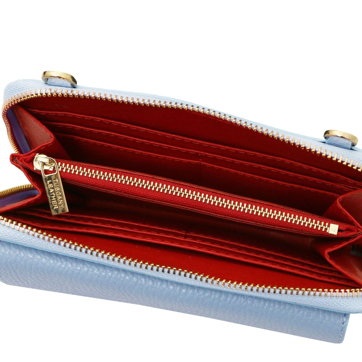 Bolsos de hombro de piel Urania - Leather phone wallet with strap | TL142433 San Rocco Italia