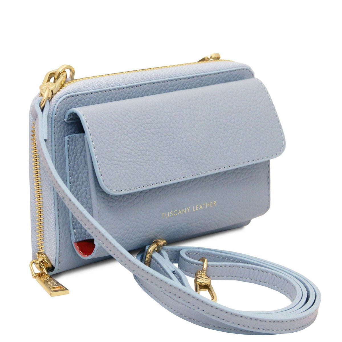 Bolsos de hombro de piel Urania - Leather phone wallet with strap | TL142433 San Rocco Italia