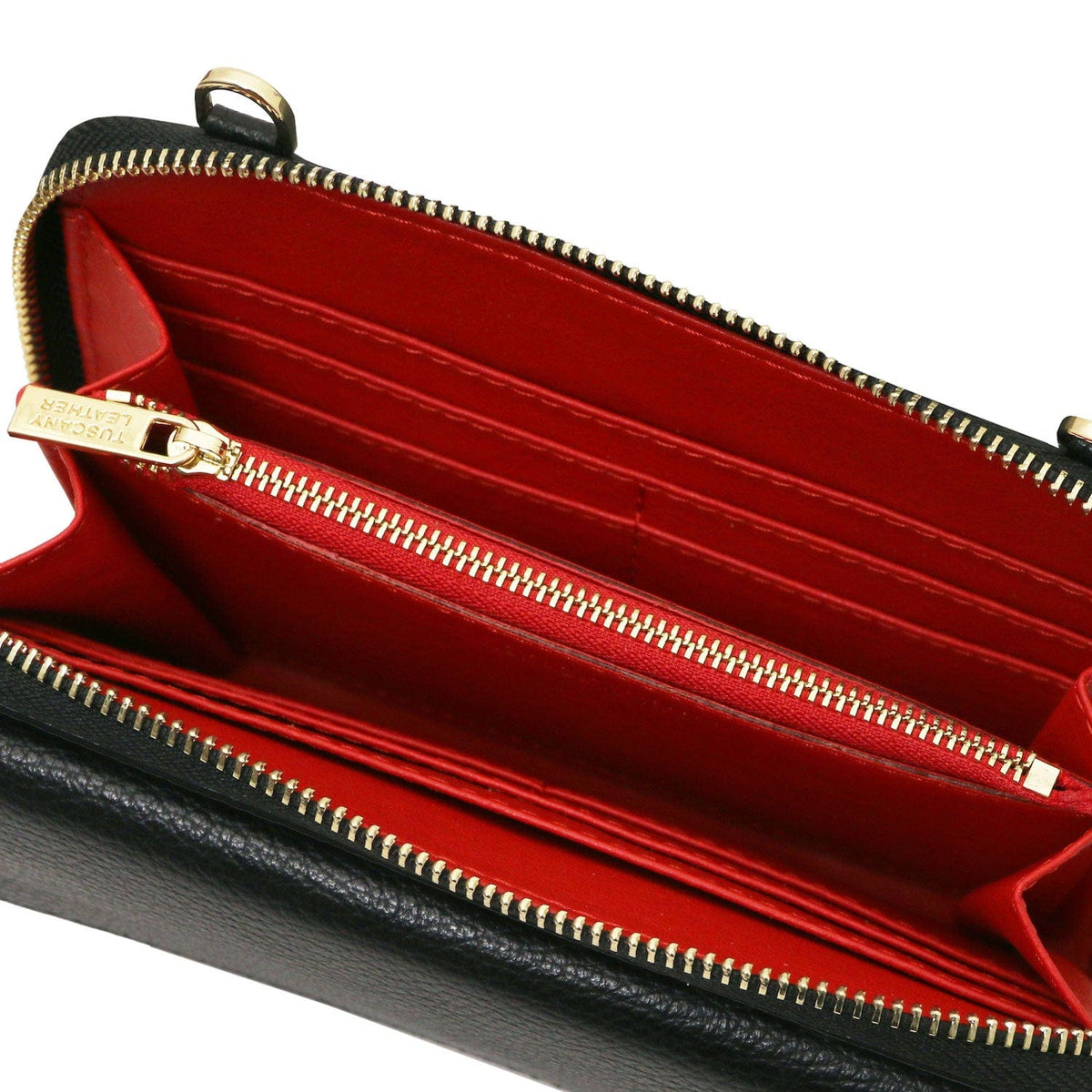 Bolsos de hombro de piel Urania - Leather phone wallet with strap | TL142433 San Rocco Italia