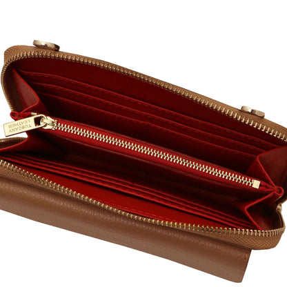 Bolsos de hombro de piel Urania - Leather phone wallet with strap | TL142433 San Rocco Italia