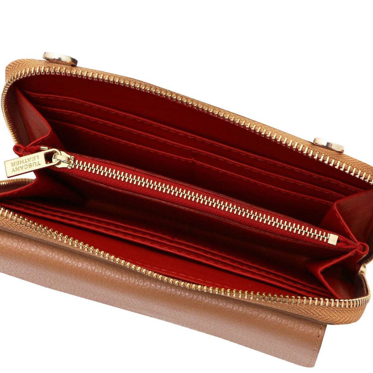 Bolsos de hombro de piel Urania - Leather phone wallet with strap | TL142433 San Rocco Italia