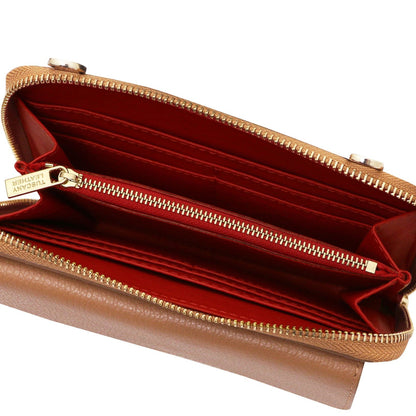 Bolsos de hombro de piel Urania - Leather phone wallet with strap | TL142433 San Rocco Italia