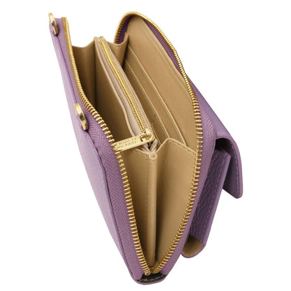 Bolsos de hombro de piel Urania - Leather phone wallet with strap | TL142433 San Rocco Italia