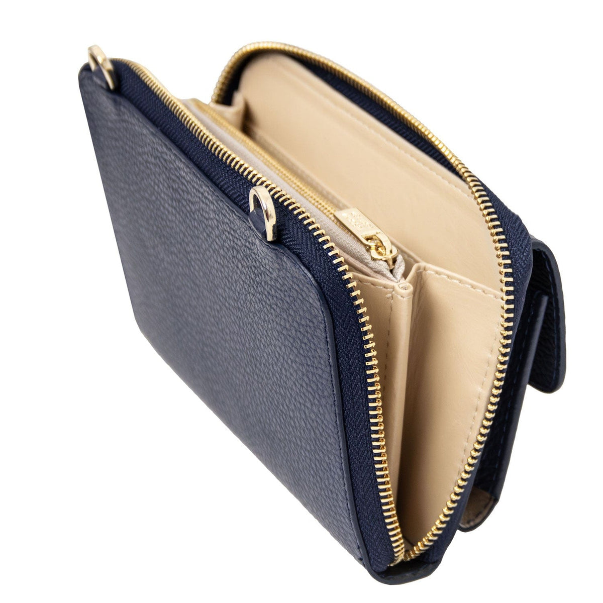 Bolsos de hombro de piel Urania - Leather phone wallet with strap | TL142433 San Rocco Italia