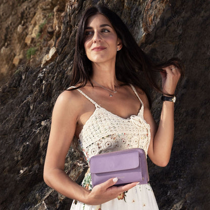 Bolsos de hombro de piel Urania - Leather phone wallet with strap | TL142433 San Rocco Italia