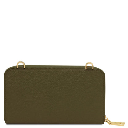 Bolsos de hombro de piel Urania - Leather phone wallet with strap | TL142433 San Rocco Italia