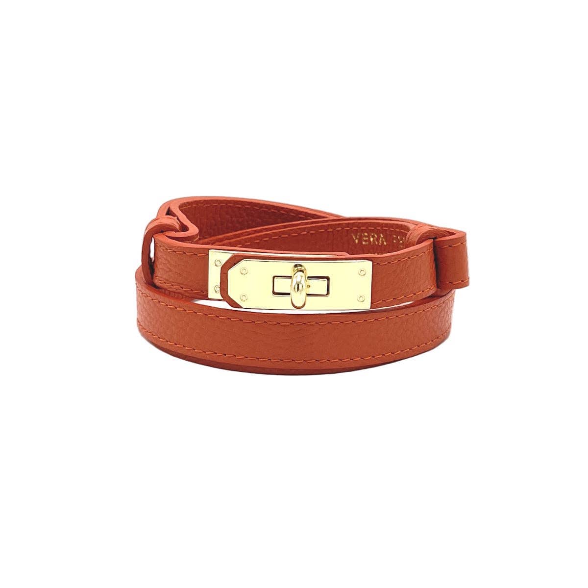 Leather Belts Orange Women’s Adjustable Skinny Leather Belt – Handcrafted in Italy San Rocco Italia