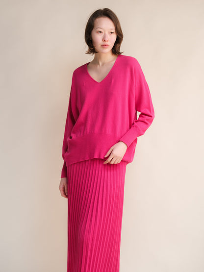 Knitwear Bubble / S Wool & Cashmere Mix Maxi V-Neck Sweater San Rocco Italia