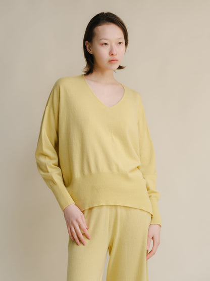 Knitwear Honey / S Wool & Cashmere Mix Maxi V-Neck Sweater San Rocco Italia