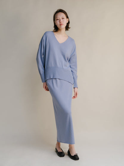 Knitwear Wool & Cashmere Mix Maxi V-Neck Sweater San Rocco Italia