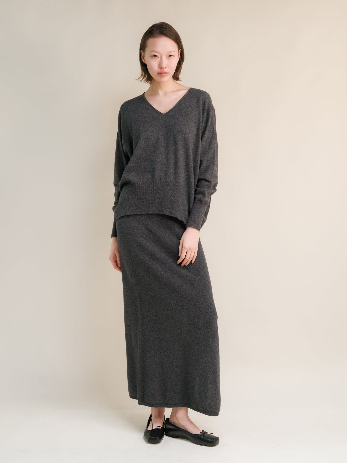 Knitwear Wool & Cashmere Mix Maxi V-Neck Sweater San Rocco Italia