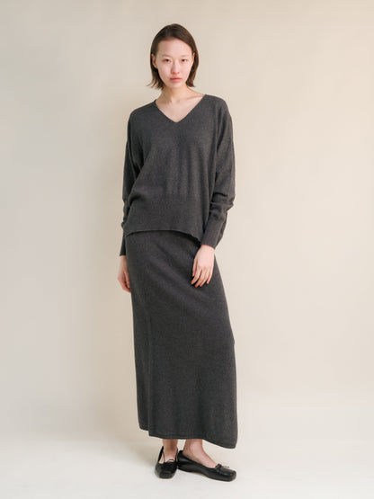 Knitwear Wool & Cashmere Mix Maxi V-Neck Sweater San Rocco Italia