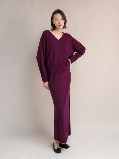 Knitwear Wool & Cashmere Mix Maxi V-Neck Sweater San Rocco Italia