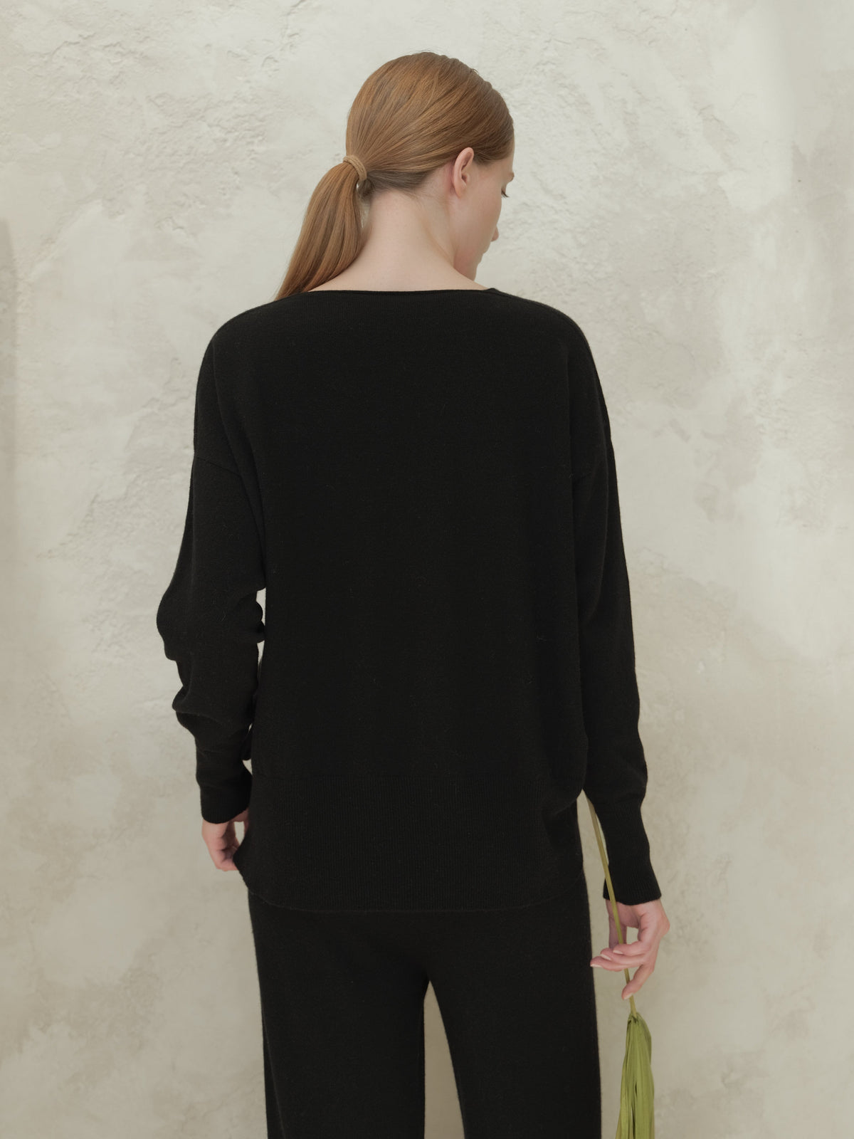 Knitwear Wool & Cashmere Mix Maxi V-Neck Sweater San Rocco Italia