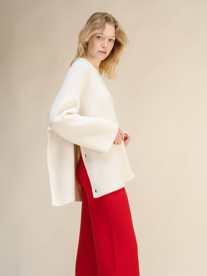 Maglieria Maglione-cappa oversize in misto lana e cashmere San Rocco Italia